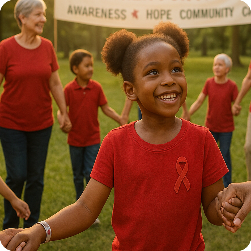 Volunteers from The Sickle Space engaging the community